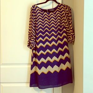 Cute navy and mustard yellow dress